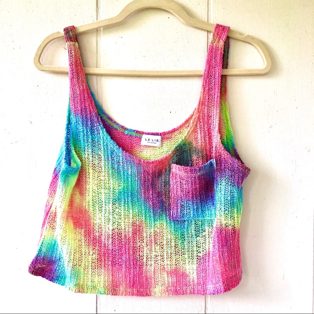 🛍HP🛍 ☮️Grateful Tie Dye Crop Tank ☮️